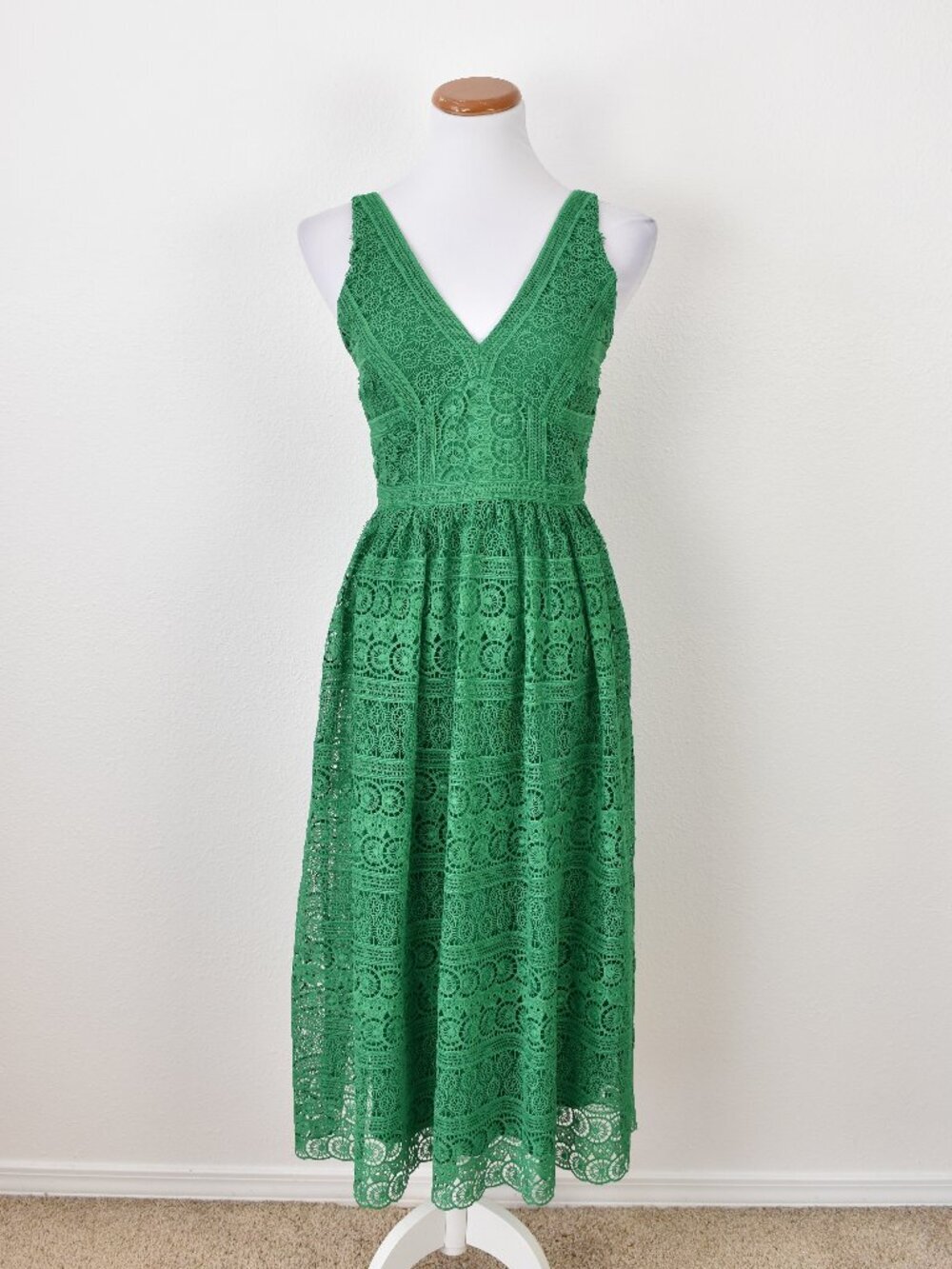 Antonio Melani Ruth Lace Midi Dress Green - 2